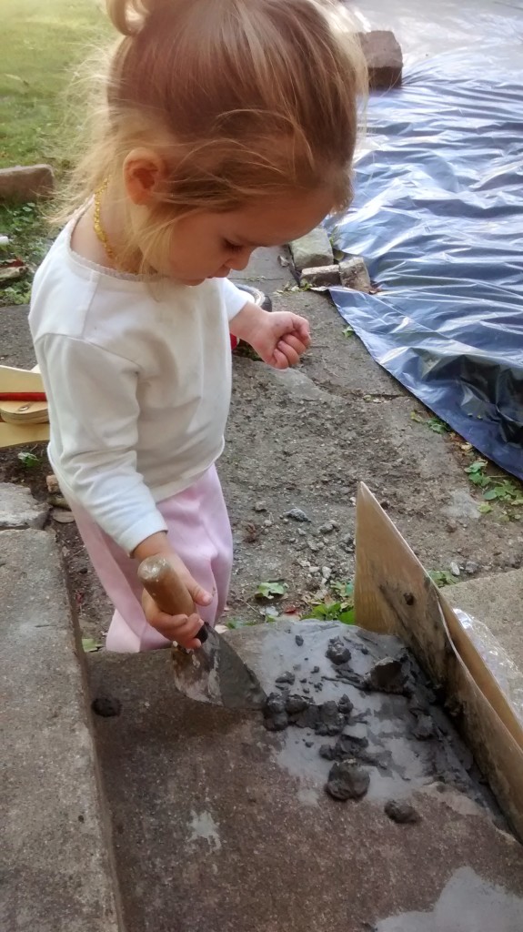 We also patched the back steps sometime that month.